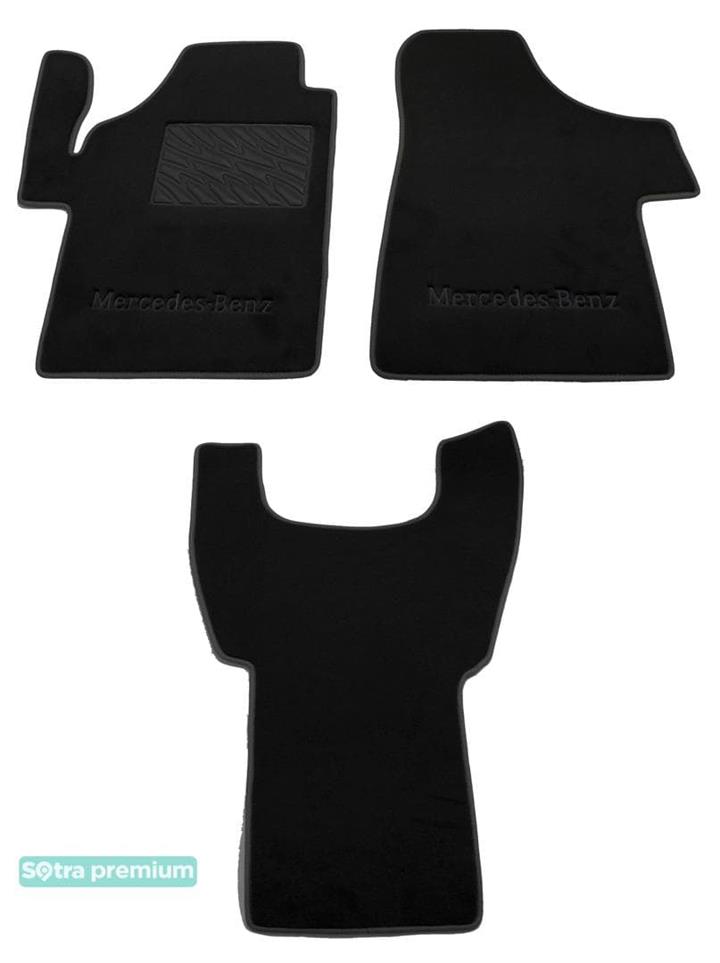 Sotra 07539-CH-BLACK Interior mats Sotra two-layer black for Mercedes Vito / viano (2003-2014), set 07539CHBLACK