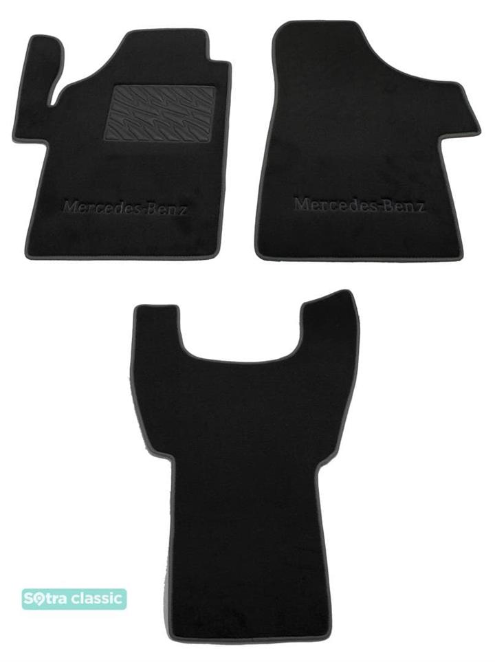 Sotra 07539-GD-BLACK Interior mats Sotra two-layer black for Mercedes Vito / viano (2003-2014), set 07539GDBLACK