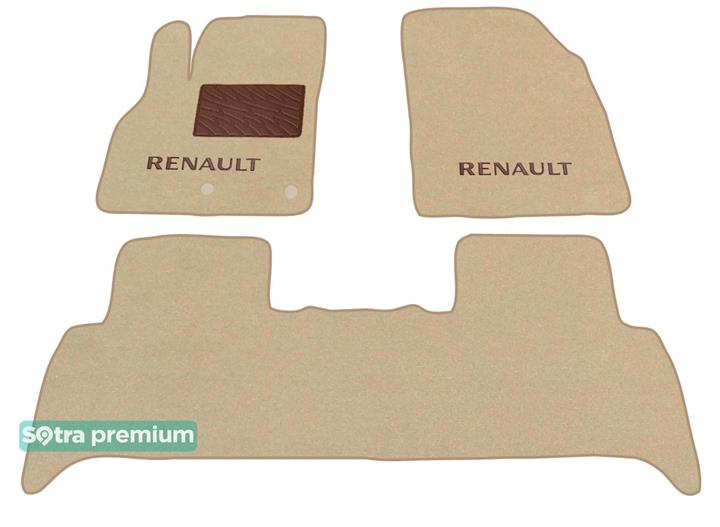 Sotra 07545-CH-BEIGE Interior mats Sotra two-layer beige for Renault Scenic (2009-2016), set 07545CHBEIGE