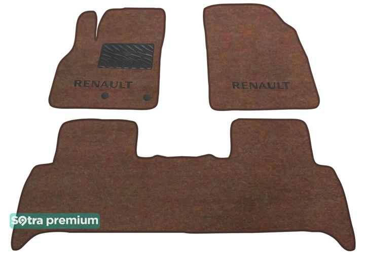 Sotra 07545-CH-CHOCO Interior mats Sotra two-layer brown for Renault Scenic (2009-2016), set 07545CHCHOCO