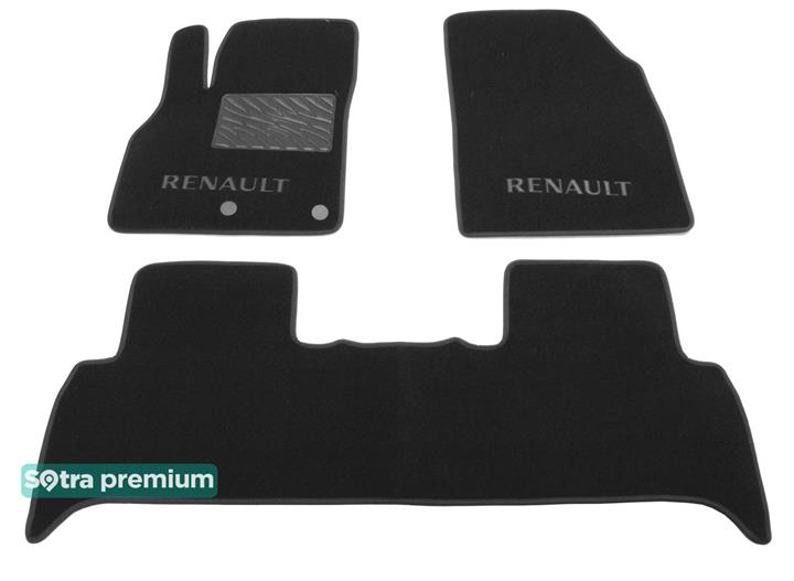 Sotra 07545-CH-GREY Interior mats Sotra two-layer gray for Renault Scenic (2009-2016), set 07545CHGREY