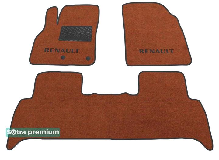 Sotra 07545-CH-TERRA Interior mats Sotra two-layer terracotta for Renault Scenic (2009-2016), set 07545CHTERRA