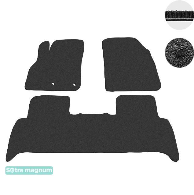 Sotra 07545-MG15-BLACK Interior mats Sotra two-layer black for Renault Scenic (2009-2016), set 07545MG15BLACK