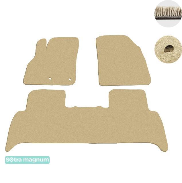Sotra 07545-MG20-BEIGE Interior mats Sotra two-layer beige for Renault Scenic (2009-2016), set 07545MG20BEIGE