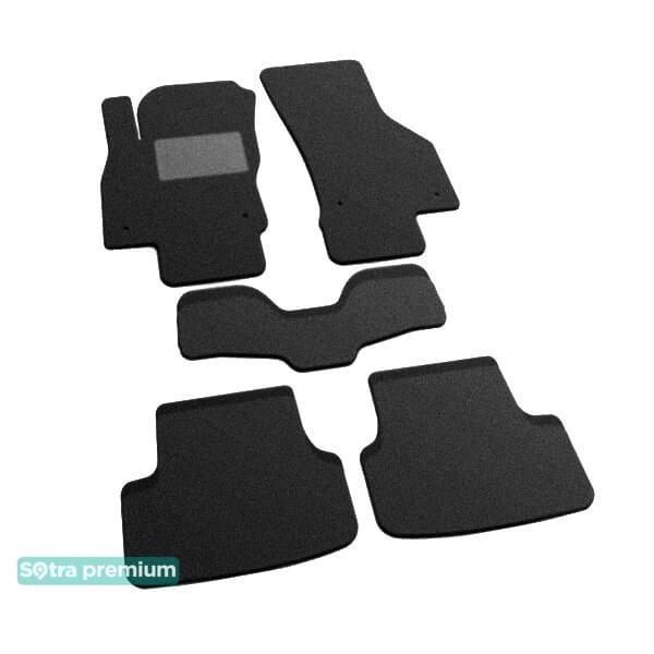 Sotra 07562-CH-BLACK Interior mats Sotra two-layer black for Seat Leon (2012-), set 07562CHBLACK