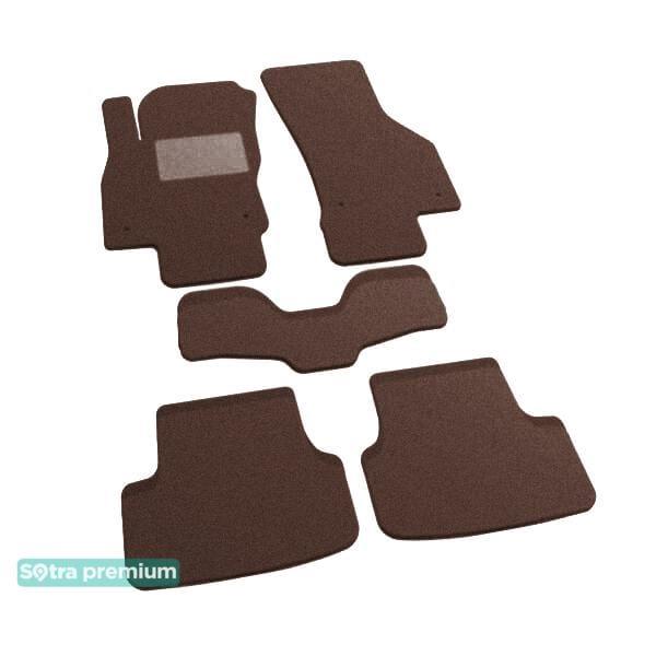 Sotra 07562-CH-CHOCO Interior mats Sotra two-layer brown for Seat Leon (2012-), set 07562CHCHOCO