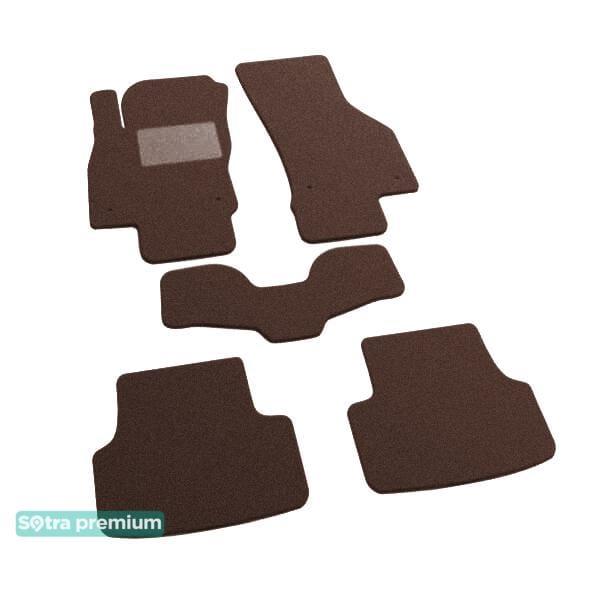 Sotra 07563-CH-CHOCO Interior mats Sotra two-layer brown for Seat Leon (2012-), set 07563CHCHOCO