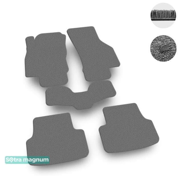 Sotra 07563-MG20-GREY Interior mats Sotra two-layer gray for Seat Leon (2012-), set 07563MG20GREY