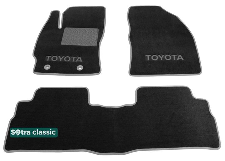 Sotra 07566-GD-BLACK Interior mats Sotra two-layer black for Toyota Verso (2009-), set 07566GDBLACK
