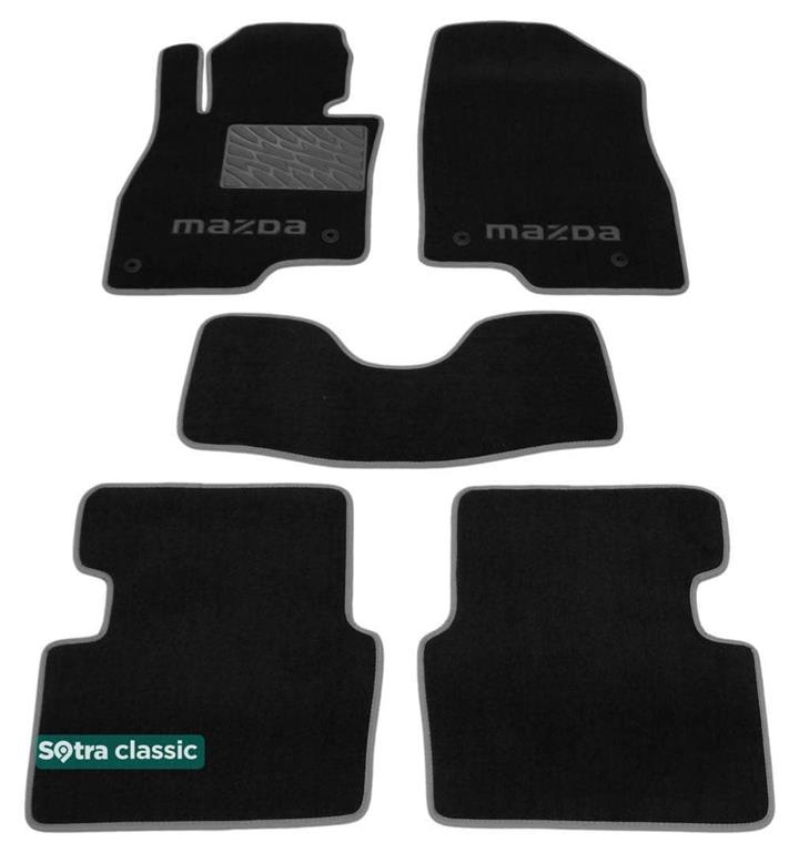Sotra 07569-GD-BLACK Interior mats Sotra two-layer black for Mazda 3 (2014-), set 07569GDBLACK