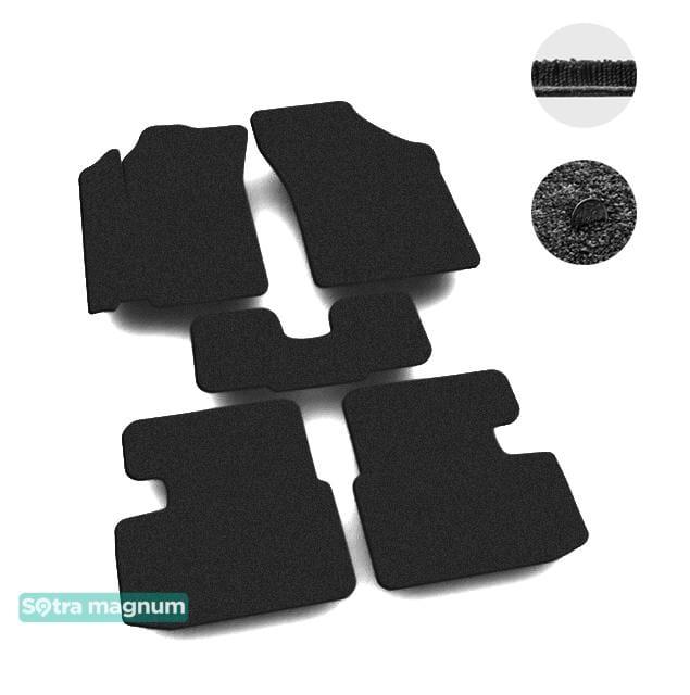 Sotra 07571-MG15-BLACK Interior mats Sotra two-layer black for Suzuki Splash (2008-2014), set 07571MG15BLACK