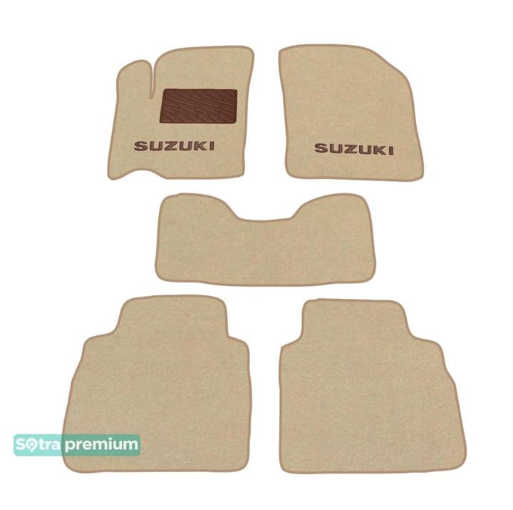 Sotra 07573-CH-BEIGE Interior mats Sotra two-layer beige for Suzuki Sx4 (2014-), set 07573CHBEIGE