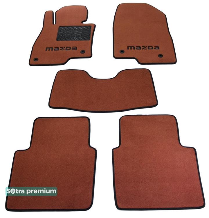 Sotra 07576-CH-TERRA Interior mats Sotra two-layer terracotta for Mazda 6 (2013-), set 07576CHTERRA