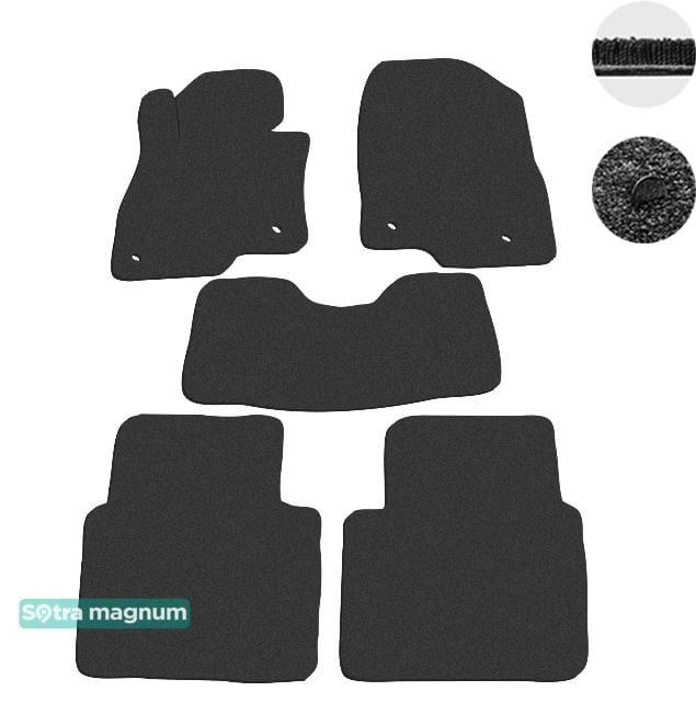 Sotra 07576-MG15-BLACK Interior mats Sotra two-layer black for Mazda 6 (2013-), set 07576MG15BLACK