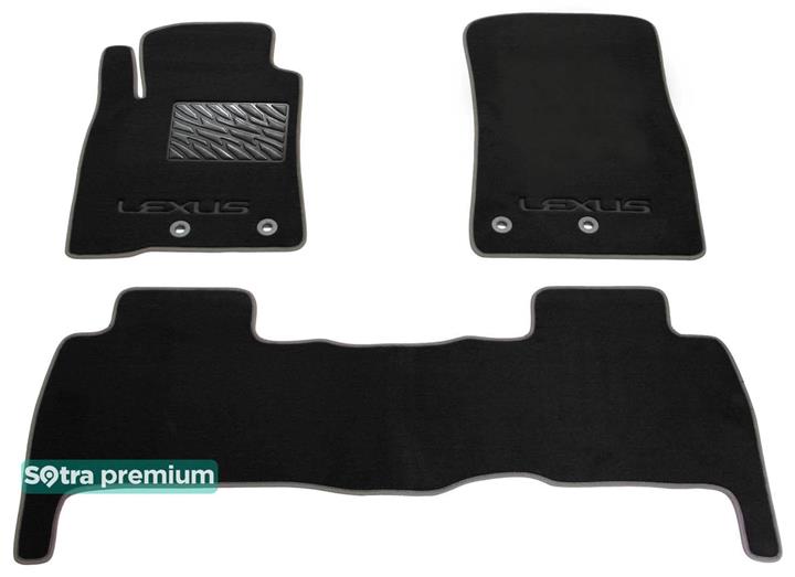 Sotra 07578-CH-BLACK Interior mats Sotra two-layer black for Lexus Lx570 (2012-), set 07578CHBLACK