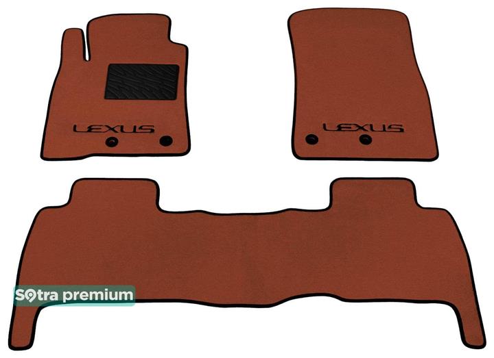 Sotra 07578-CH-TERRA Interior mats Sotra two-layer terracotta for Lexus Lx570 (2012-), set 07578CHTERRA