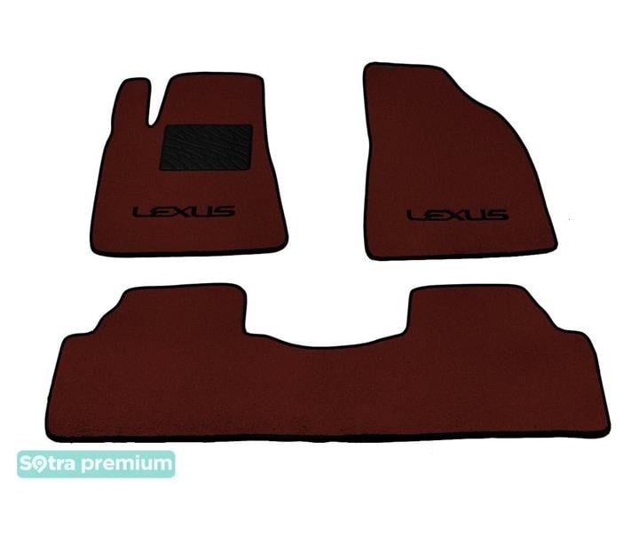 Sotra 07579-CH-CHOCO Interior mats Sotra two-layer brown for Lexus Rx (2012-2015), set 07579CHCHOCO