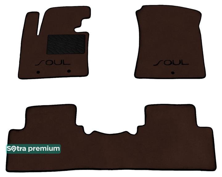 Sotra 07582-CH-CHOCO Interior mats Sotra two-layer brown for KIA Soul (2014-), set 07582CHCHOCO