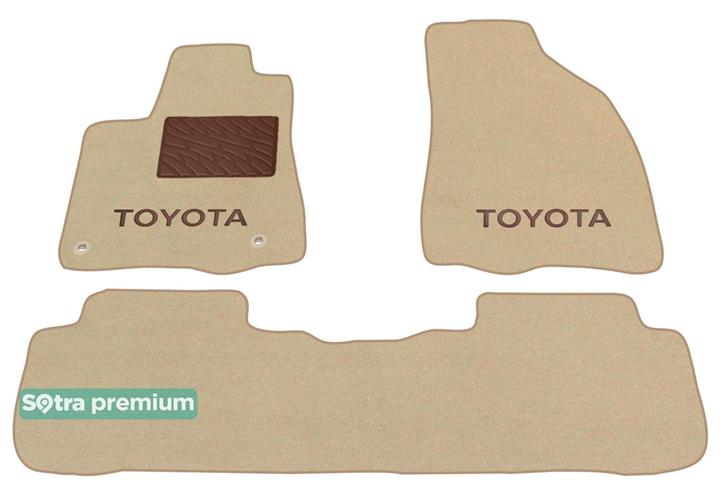 Sotra 07588-CH-BEIGE Interior mats Sotra two-layer beige for Toyota Highlander (2013-), set 07588CHBEIGE