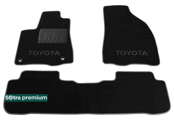 Sotra 07588-CH-BLACK Interior mats Sotra two-layer black for Toyota Highlander (2013-), set 07588CHBLACK
