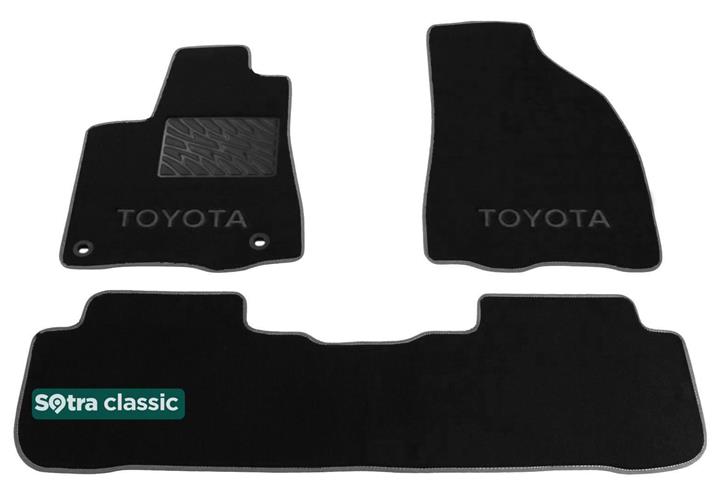 Sotra 07588-GD-BLACK Interior mats Sotra two-layer black for Toyota Highlander (2013-), set 07588GDBLACK