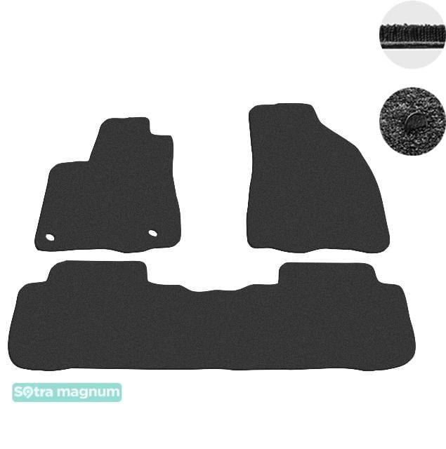 Sotra 07588-MG15-BLACK Interior mats Sotra two-layer black for Toyota Highlander (2013-), set 07588MG15BLACK