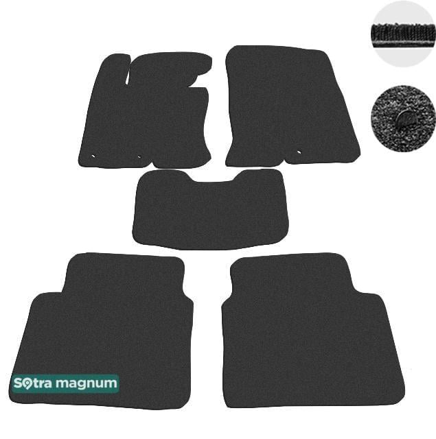 Sotra 07589-MG15-BLACK Interior mats Sotra two-layer black for KIA Optima / k5 (2010-2015), set 07589MG15BLACK