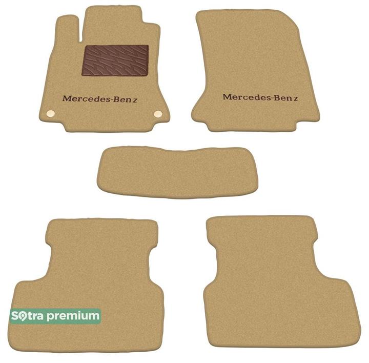 Sotra 07591-CH-BEIGE Interior mats Sotra two-layer beige for Mercedes A/b-classs (2012-), set 07591CHBEIGE