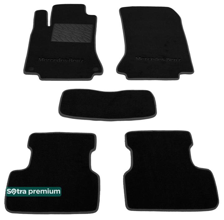 Sotra 07591-CH-BLACK Interior mats Sotra two-layer black for Mercedes A/b-classs (2012-), set 07591CHBLACK