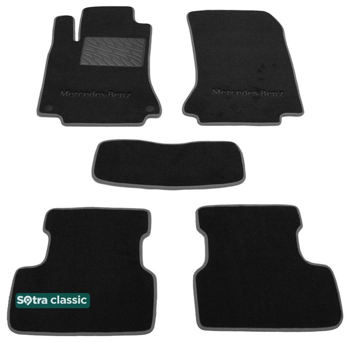 Sotra 07591-GD-BLACK Interior mats Sotra two-layer black for Mercedes A/b-classs (2012-), set 07591GDBLACK