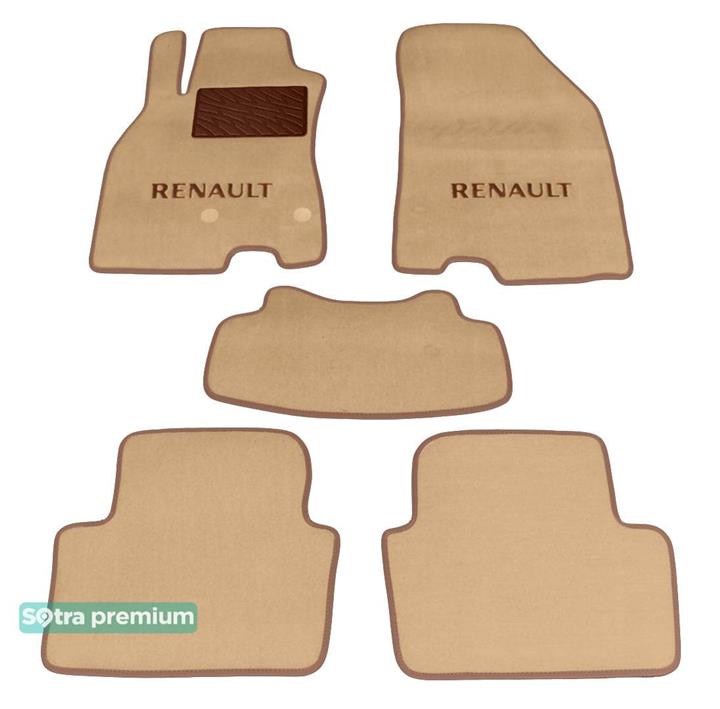 Sotra 07593-CH-BEIGE Interior mats Sotra two-layer beige for Renault Megane (2008-2016), set 07593CHBEIGE