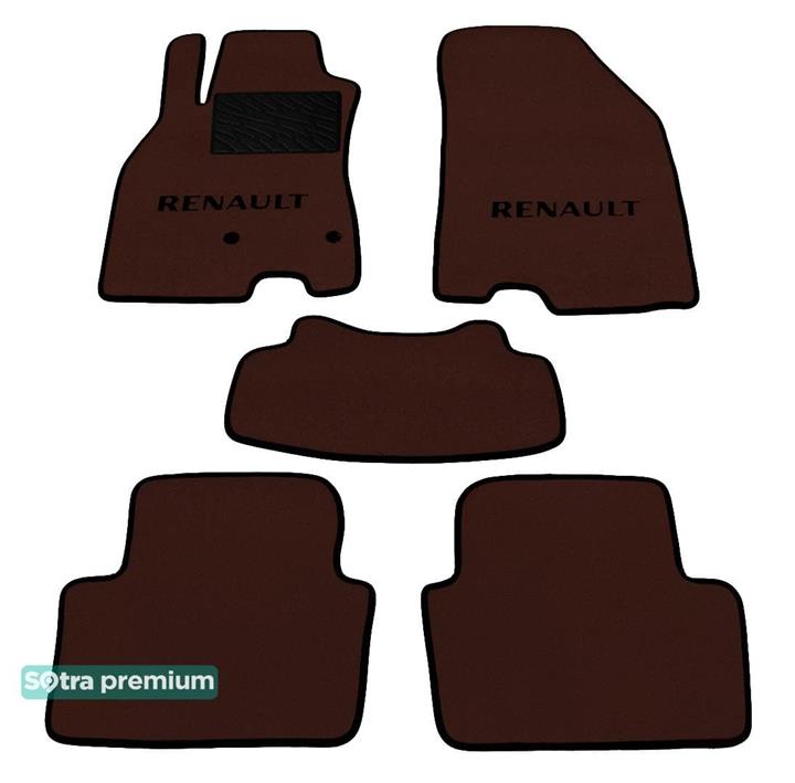 Sotra 07593-CH-CHOCO Interior mats Sotra two-layer brown for Renault Megane (2008-2016), set 07593CHCHOCO
