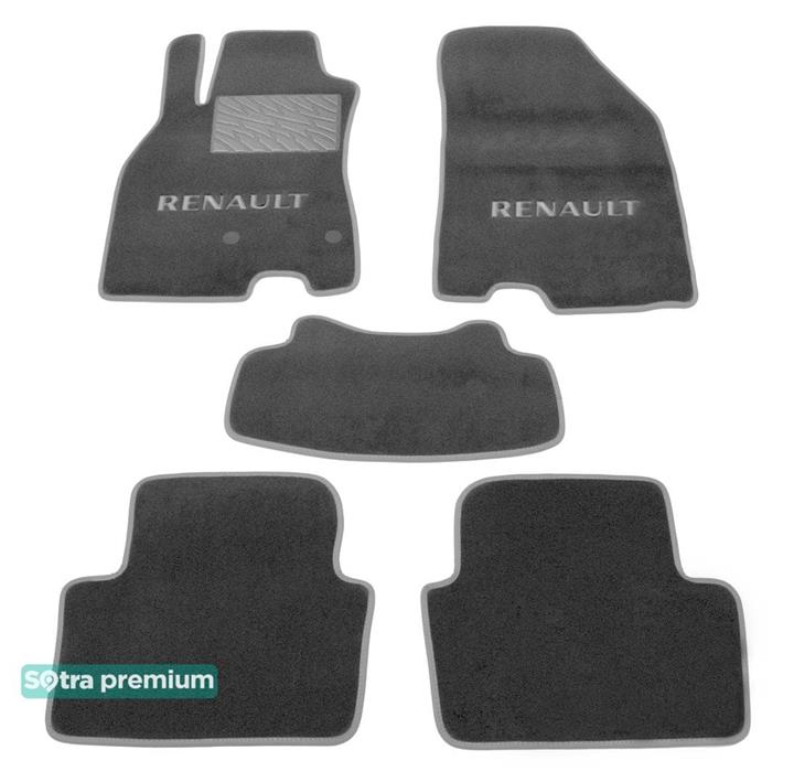 Sotra 07593-CH-GREY Interior mats Sotra two-layer gray for Renault Megane (2008-2016), set 07593CHGREY