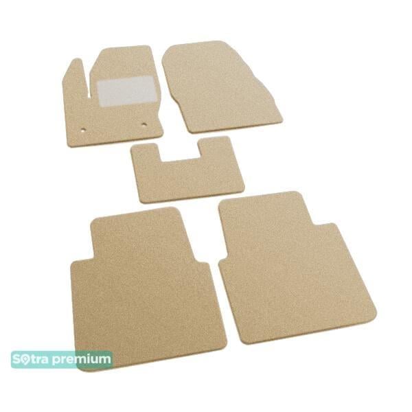 Sotra 07597-CH-BEIGE Interior mats Sotra two-layer beige for Ford Tourneo connect (2014-), set 07597CHBEIGE