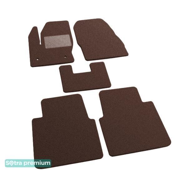 Sotra 07597-CH-CHOCO Interior mats Sotra two-layer brown for Ford Tourneo connect (2014-), set 07597CHCHOCO