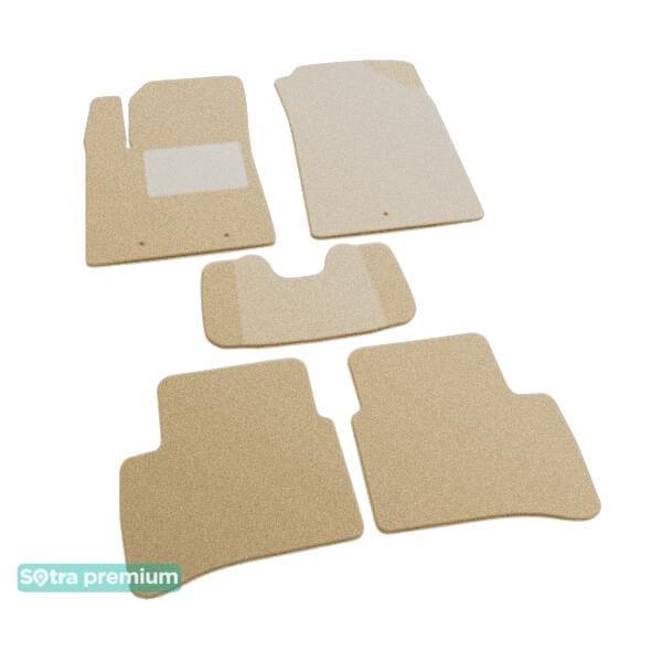 Sotra 07603-CH-BEIGE Interior mats Sotra two-layer beige for Hyundai I10 (2013-), set 07603CHBEIGE