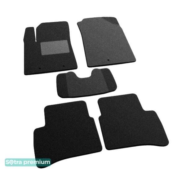 Sotra 07603-CH-BLACK Interior mats Sotra two-layer black for Hyundai I10 (2013-), set 07603CHBLACK