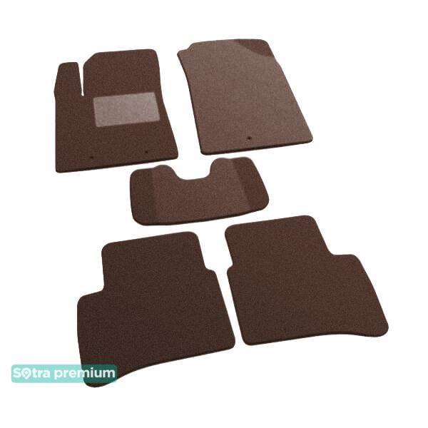 Sotra 07603-CH-CHOCO Interior mats Sotra two-layer brown for Hyundai I10 (2013-), set 07603CHCHOCO