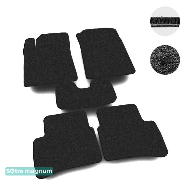 Sotra 07603-MG15-BLACK Interior mats Sotra two-layer black for Hyundai I10 (2013-), set 07603MG15BLACK