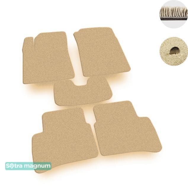 Sotra 07603-MG20-BEIGE Interior mats Sotra two-layer beige for Hyundai I10 (2013-), set 07603MG20BEIGE