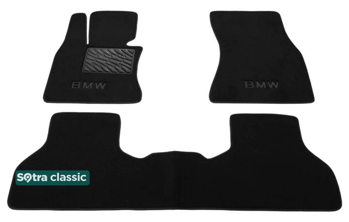 Sotra 07605-GD-BLACK Interior mats Sotra two-layer black for BMW X5 (2014-), set 07605GDBLACK
