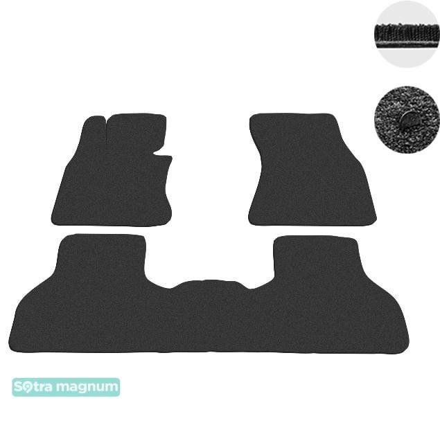 Sotra 07605-MG15-BLACK Interior mats Sotra two-layer black for BMW X5 (2014-), set 07605MG15BLACK