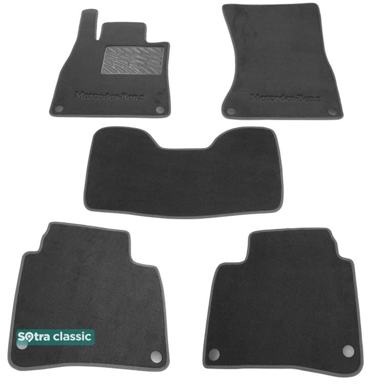 Sotra 07608-GD-GREY Interior mats Sotra two-layer gray for Mercedes S-class (2013-), set 07608GDGREY