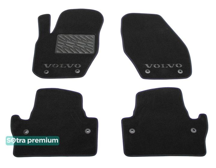Sotra 08082-CH-BLACK Interior mats Sotra two-layer black for Volvo S60/v60 (2010-2018), set 08082CHBLACK