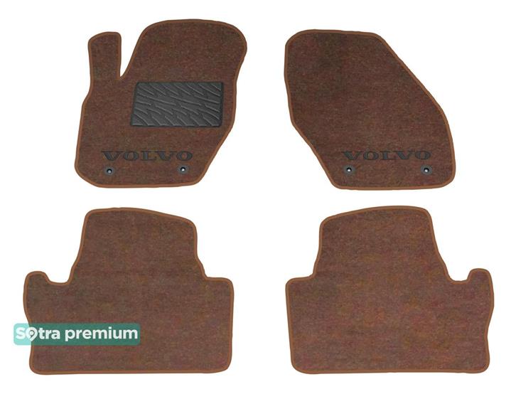 Sotra 08082-CH-CHOCO Interior mats Sotra two-layer brown for Volvo S60/v60 (2010-2018), set 08082CHCHOCO