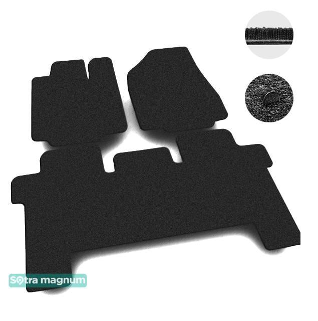 Sotra 08084-MG15-BLACK Interior mats Sotra two-layer black for Infiniti Qx60 (2013-), set 08084MG15BLACK