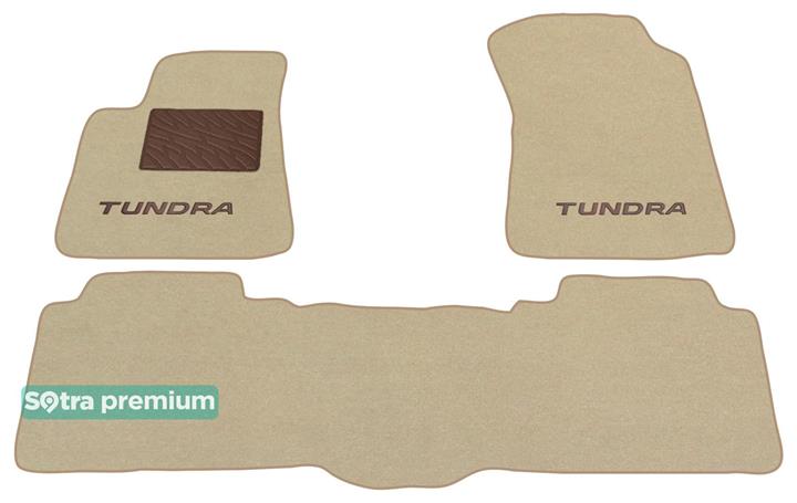 Sotra 08091-CH-BEIGE Interior mats Sotra two-layer beige for Toyota Tundra (2014-), set 08091CHBEIGE