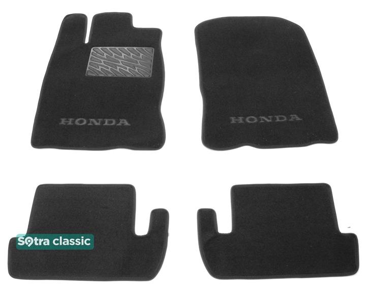 Sotra 08092-GD-BLACK Interior mats Sotra two-layer black for Honda Cr-z (2010-2016), set 08092GDBLACK