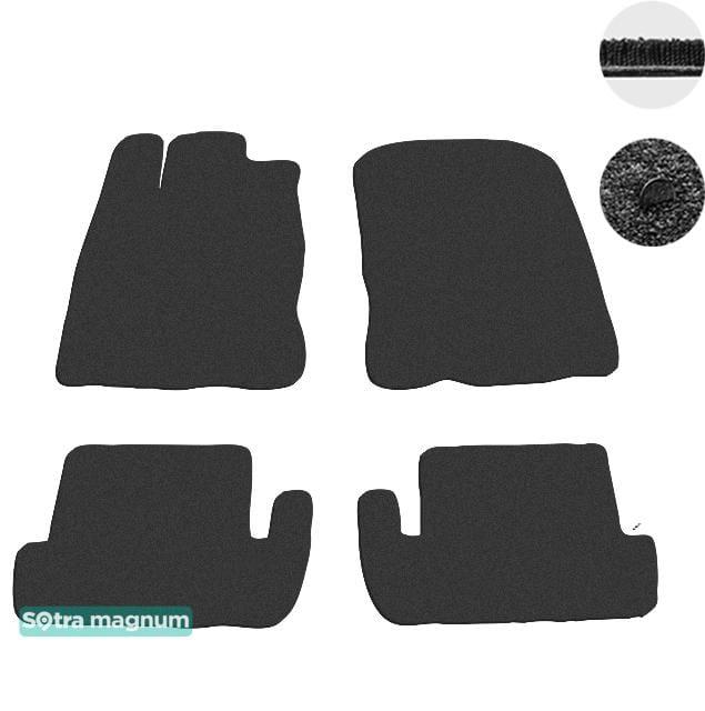 Sotra 08092-MG15-BLACK Interior mats Sotra two-layer black for Honda Cr-z (2010-2016), set 08092MG15BLACK