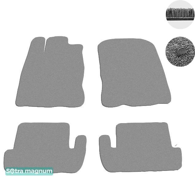 Sotra 08092-MG20-GREY Interior mats Sotra two-layer gray for Honda Cr-z (2010-2016), set 08092MG20GREY